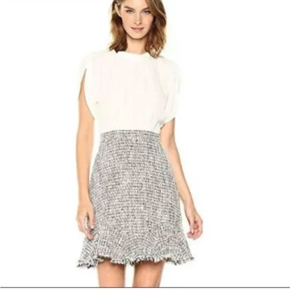 Rebecca Taylor Blouse & Boucle Skirt Dress Sz 2